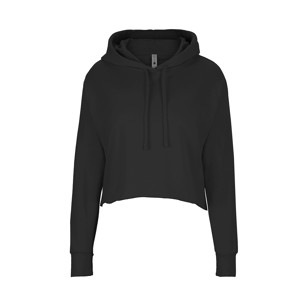 Next Level Women's Laguna Sueded Raw Edge Crop Hoodie - nl9384