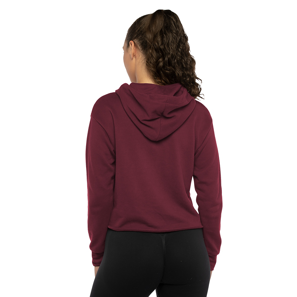 Next Level Women's Laguna Sueded Raw Edge Crop Hoodie - nl9384
