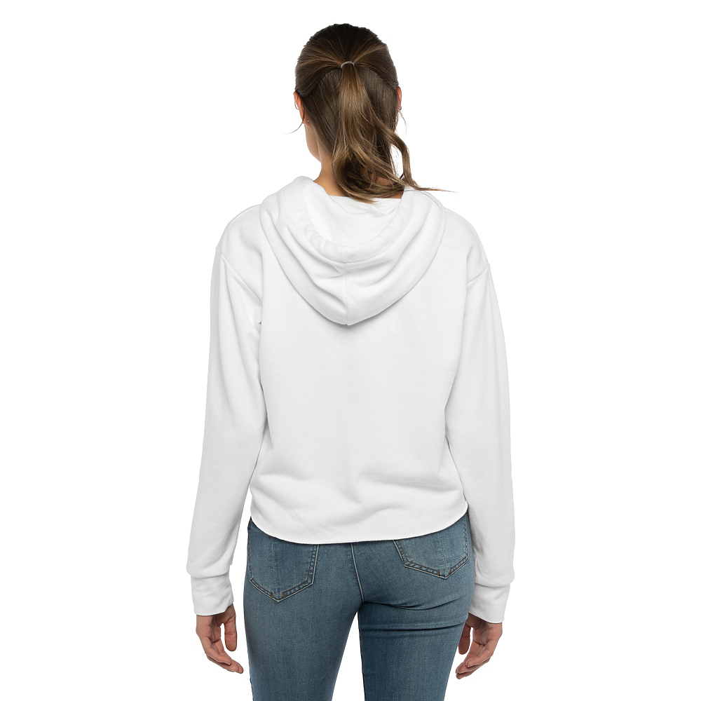 Next Level Women's Laguna Sueded Raw Edge Crop Hoodie - nl9384