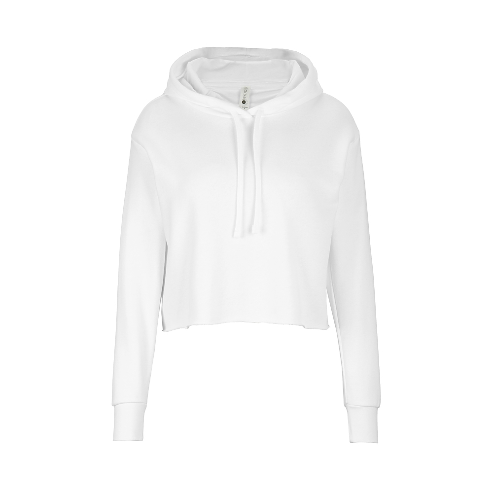 Next Level Women's Laguna Sueded Raw Edge Crop Hoodie - nl9384